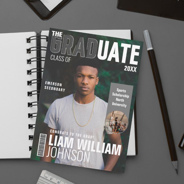 Faire-part Couverture du magazine Grad Gras Personnalisé (Créateur téléchargé)