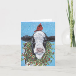 Faire-part Cow and Cardinal Folded Card