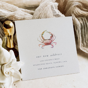 Faire-part Crabe rouge côtier Changement d'adresse Déménageme