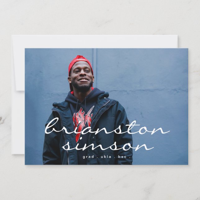 Faire-part Création Script Designer Grad Grad Grad Deux Photo (Devant)