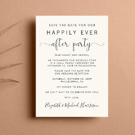 Faire-part Crème de réception de mariage Enregistrer la date