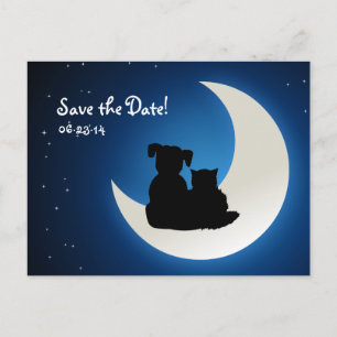 Faire-part Cute Cat and Dog - Enregistrer la carte postale Da