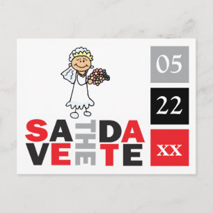 Faire-part Cute Enregistrer Les Dates Carte Postale Sourire C