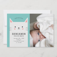 Cute Kitty Chat Baby Photo Boy Birth