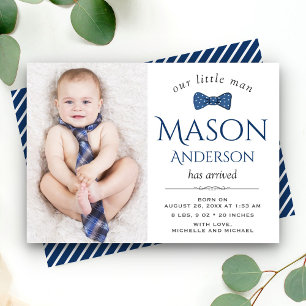 Faire-part Cute Little Man Annonce de naissance photo de ga
