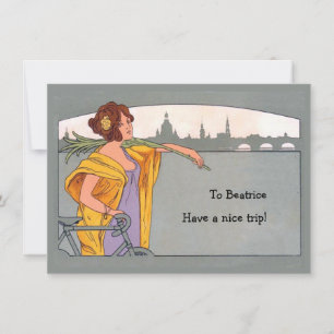 faire-part cycliste féminine