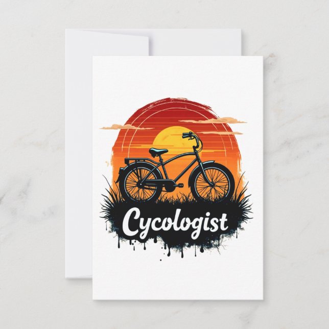 Faire-part Cycologiste Aventure à vélo : Tir graphique au cou (Devant)