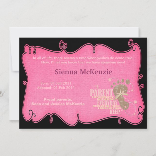 Faire-part d'adoption (Devant)