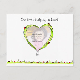 Faire-part d'adoption de coccinelle