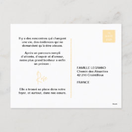 Faire-Part d'adoption "Rose"