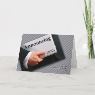 Faire-part d'affaires en noir et blanc