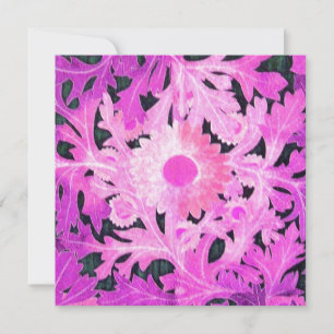 Faire-part DAISY, noir rose blanc