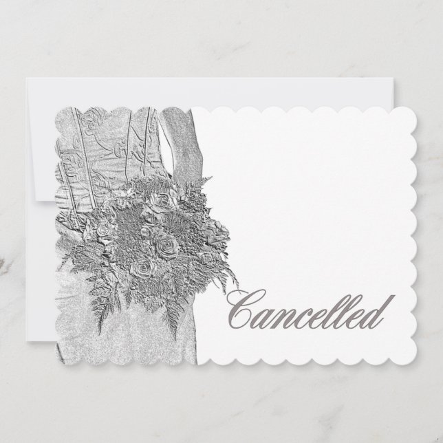 Faire-part d'annulation de mariage (Devant)