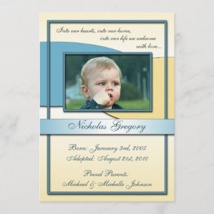 Faire-part Dans nos coeurs ~ Annonces d'adoption