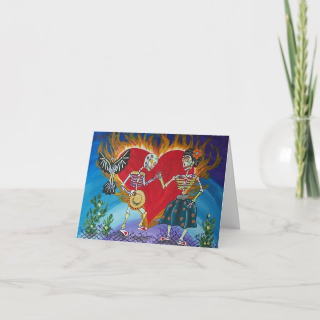 Faire-part Day of the Dead Save the Date Wedding Notecard (Devant)