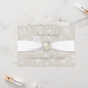 Faire-part de 30 ans de mariage Bold Damask 5x7