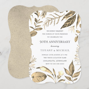 Faire-part de 50e anniversaire de mariage Couronne