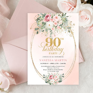 Faire-part de 90e anniversaire de mariage Bohème R