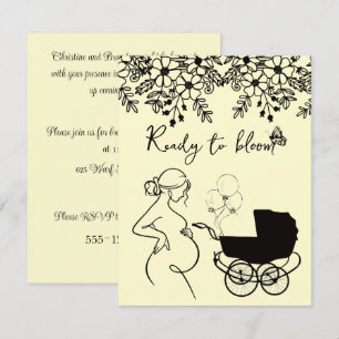 Faire-part de Baby Bloom pour la baby shower en té