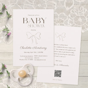 Faire-part de Baby Shower Arc-en-Ciel en Aquarelle