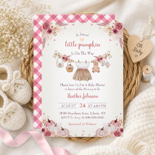 Faire-Part de Baby Shower Automnal Bébé Petite Cit
