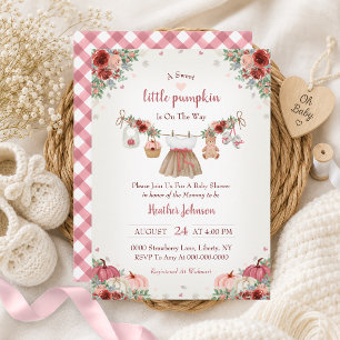 Faire-Part de Baby Shower Automnal Bébé Petite Cit