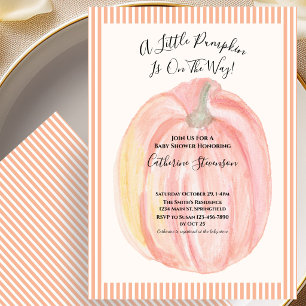 Faire-part de Baby Shower automnal Petit Citrouill
