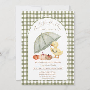 Faire-part de Baby Shower automnal pour Petit Cane