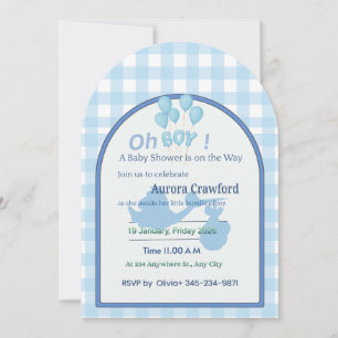 Faire-part de Baby Shower B « Stork » personnali