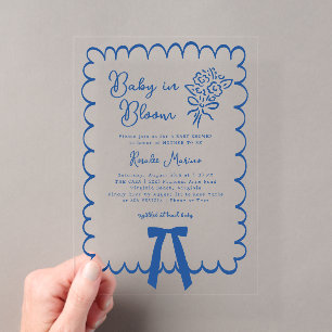 Faire-part de Baby Shower Baby in Bloom Doodle