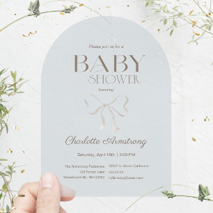Faire-part de Baby Shower Bébé Fille en Aquarelle