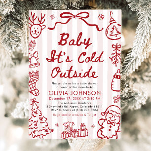 Faire-Part de Baby Shower Bébé Il Fait Froid Dehor