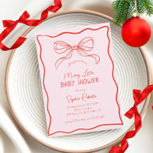 Faire-part de Baby Shower Bébé Merry Little aux to