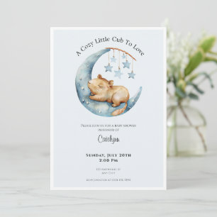 Faire-part de Baby Shower Capybara Cozy Moon Cub