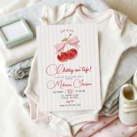 Faire-part de Baby Shower "Cerise sur le Gâteau"