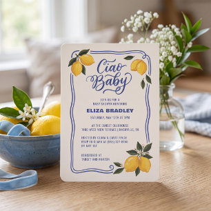 Faire-part de Baby Shower Ciao Baby Italian Lemon