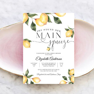 Faire-part de Baby Shower Citron et Agrumes
