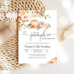 Faire-part de Baby Shower Citrouille d'Automne