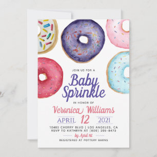 Faire-part de Baby Shower Donut Baby Sprinkle