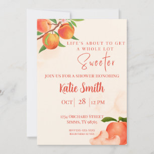 Faire-part de Baby Shower Douce Pêche – Pêche Joue