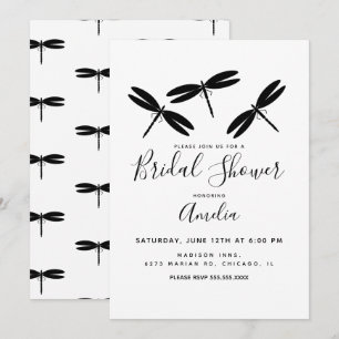 Faire-part de Baby Shower Dragon noir