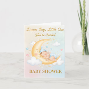 Faire-part de Baby Shower Dreamy Moon Baby - Bébé