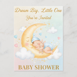 Faire-part de Baby Shower Dreamy Moon Baby - Bébé
