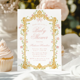 Faire-Part de Baby Shower Élégant Enchanté avec Ca