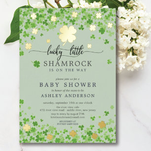 Faire-part de Baby Shower en feuille d'aluminium L