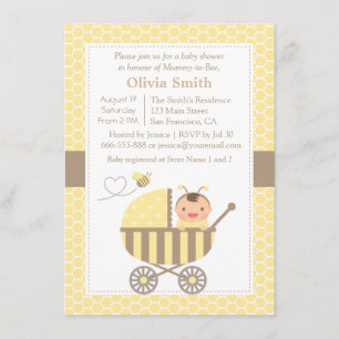 Faire-part de Baby Shower en forme de Rucher et de