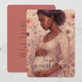 Faire-part de Baby Shower, Femme enceinte noire