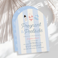 Faire-part de Baby Shower Fille « Enceinte & au bo