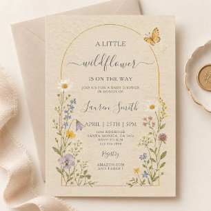 Faire-part de Baby Shower Fleur Sauvage
