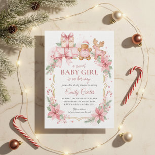 Faire-part de Baby Shower Gingerbread Baby Girl No